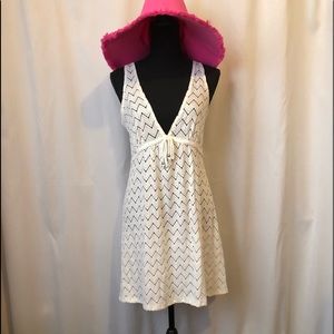 J Valdi Beach Swim Cover Up Dress Size Medium White